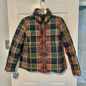 Talbots Plaid Puffer Down Jacket- Medium